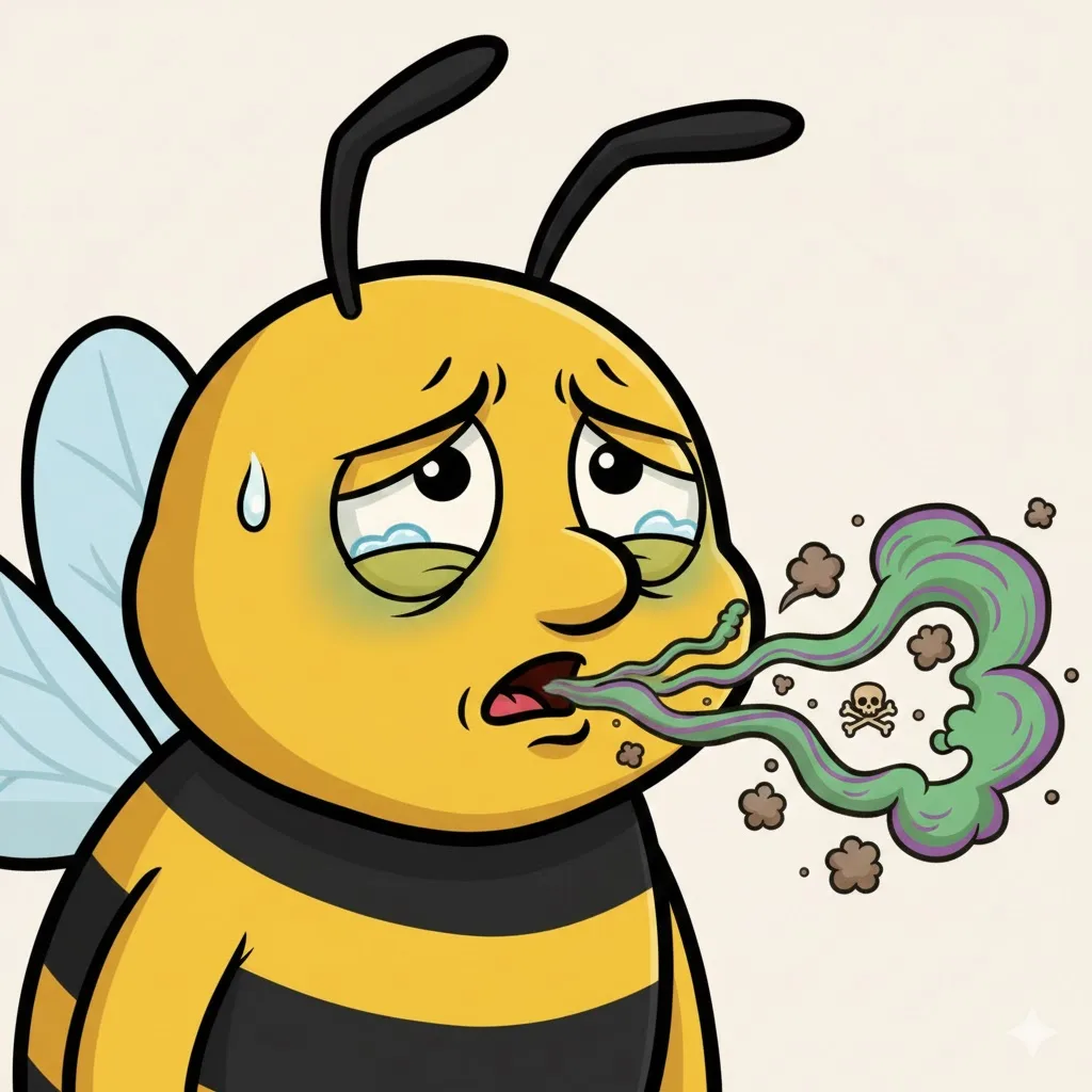 BluSky bee illustration representing a bad-breath concern