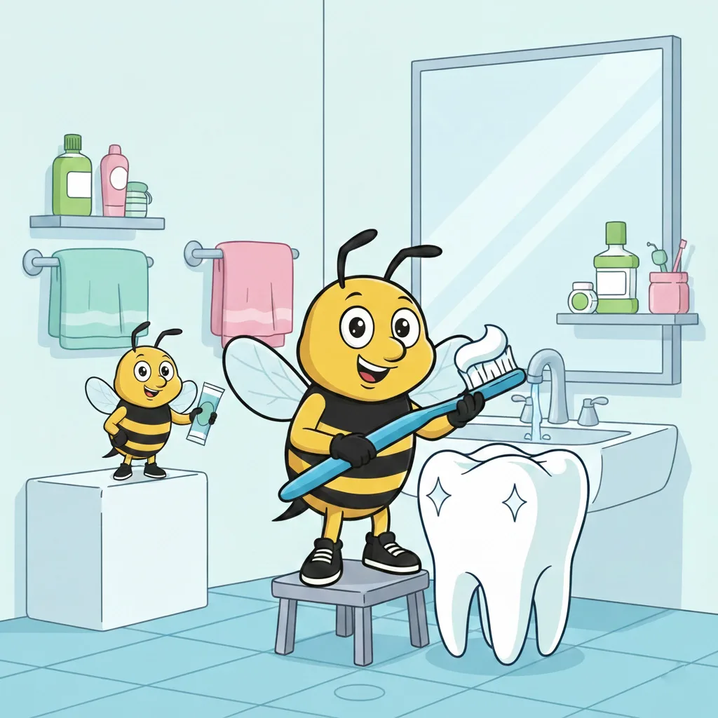 BluSky illustration of daily brushing to help prevent decay