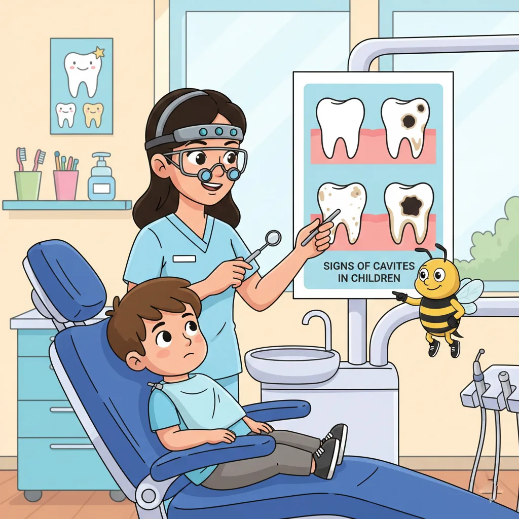 BluSky illustration of explaining tooth decay to a child