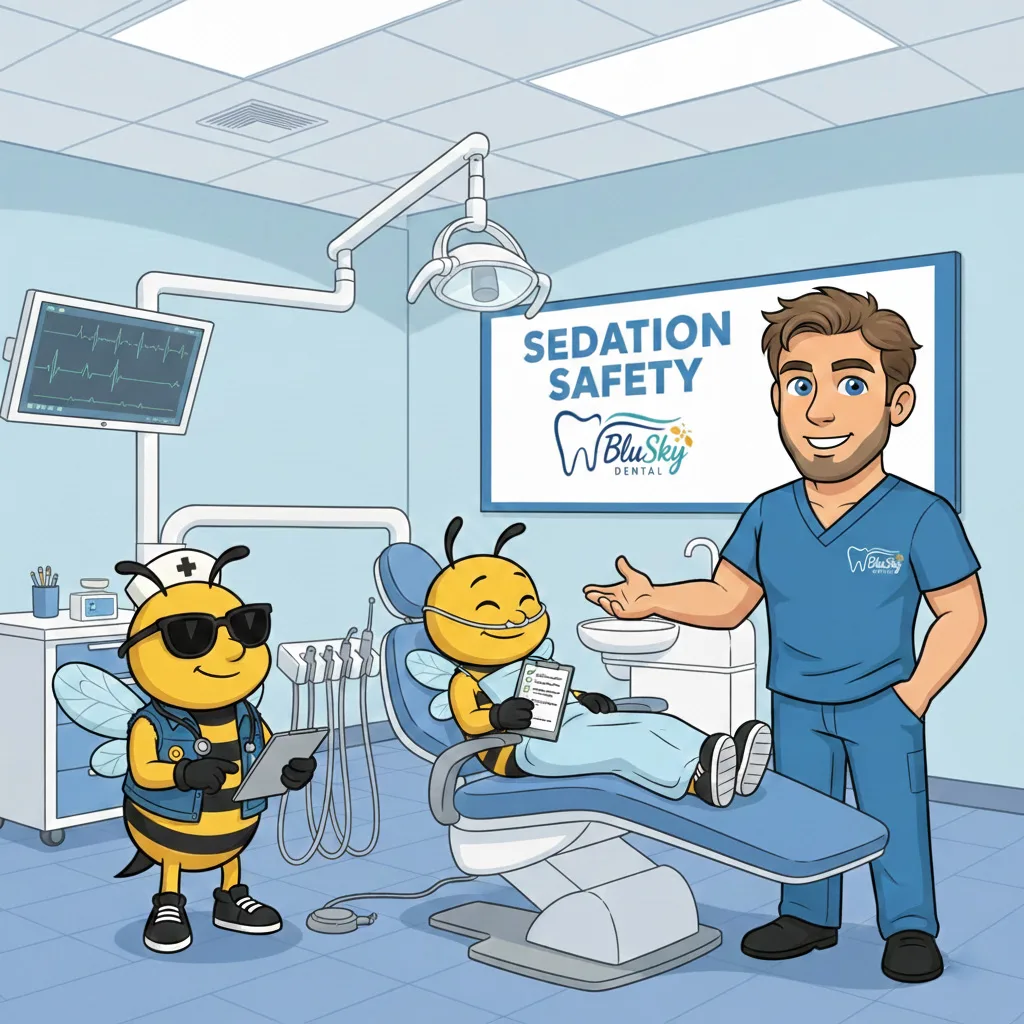 BluSky illustration of discussing dental sedation monitoring