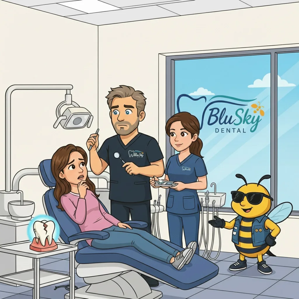 BluSky illustration of assessment after a dental injury