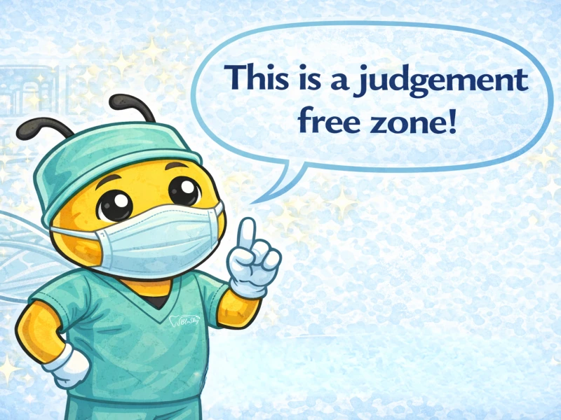 BluSky illustration welcoming questions about appointment comfort