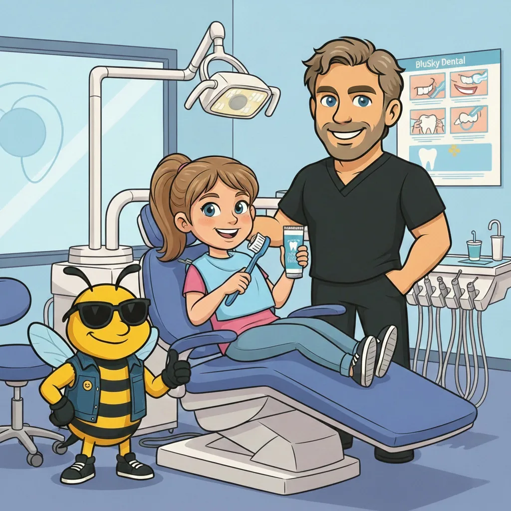 BluSky illustration of discussing home care after a tooth repair