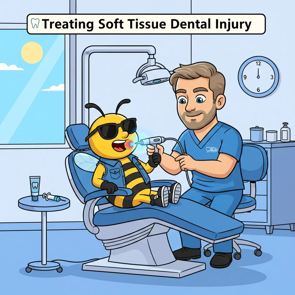 BluSky illustration of discussing a soft-tissue dental injury