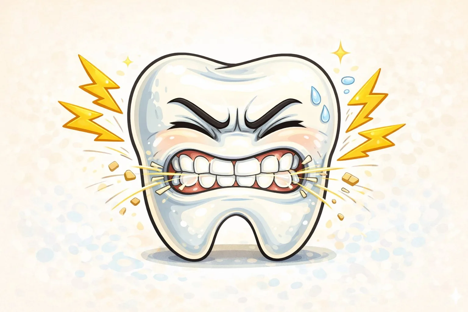 Illustration representing teeth grinding
